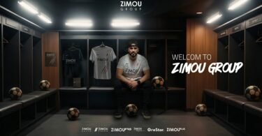 Prompt for Thumbnail (Google Flow style): Take the provided image and convert it into a high-conversion YouTube thumbnail (1280x720), keep the original subject and composition intact while enhancing overall quality, sharpness, contrast, and cinematic lighting, apply subtle depth of field and professional color grading using a premium palette (black, white, and vibrant orange #f9411d), add soft glow and highlights for a modern digital brand feel, clean up background distractions and slightly darken edges to increase focus on the subject, enhance skin tones naturally without exaggeration, add subtle light reflections and vignette for depth, integrate bold Arabic title in a clean modern font with strong hierarchy and readability, using white and #f9411d with soft glow and shadow for contrast, position the text strategically (top or side depending on empty space) to avoid covering the face, ensure perfect spacing and alignment, make the title large and dominant for mobile visibility, add subtle branding touch with minimal design accents (light lines or glow shapes in #f9411d), final result should be ultra-sharp, cinematic, scroll-stopping, and optimized for YouTube CTR, text must read clearly: "إلياس درّاجي، السفير الرسمي لـ Zimou Express"