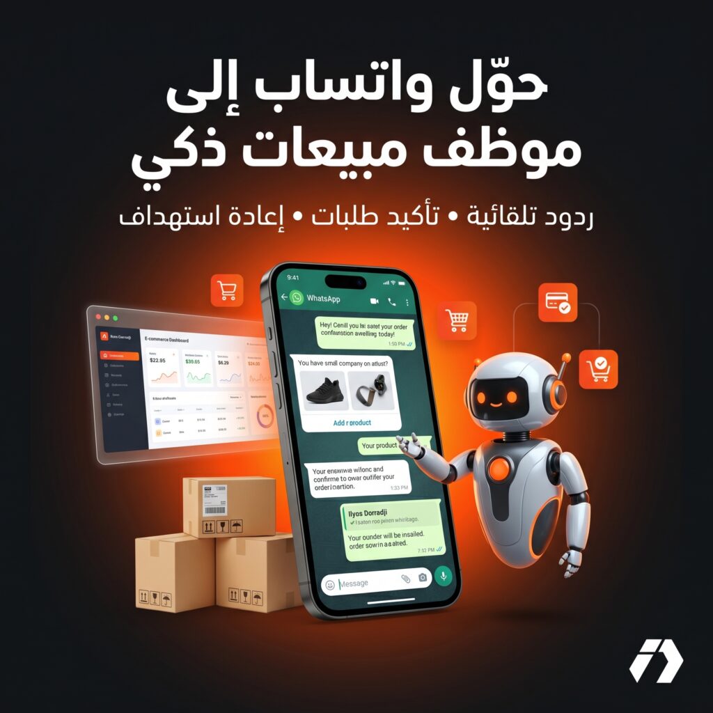 أتمتة واتساب للتجارة الإلكترونية بالذكاء الاصطناعي مع Qunvert