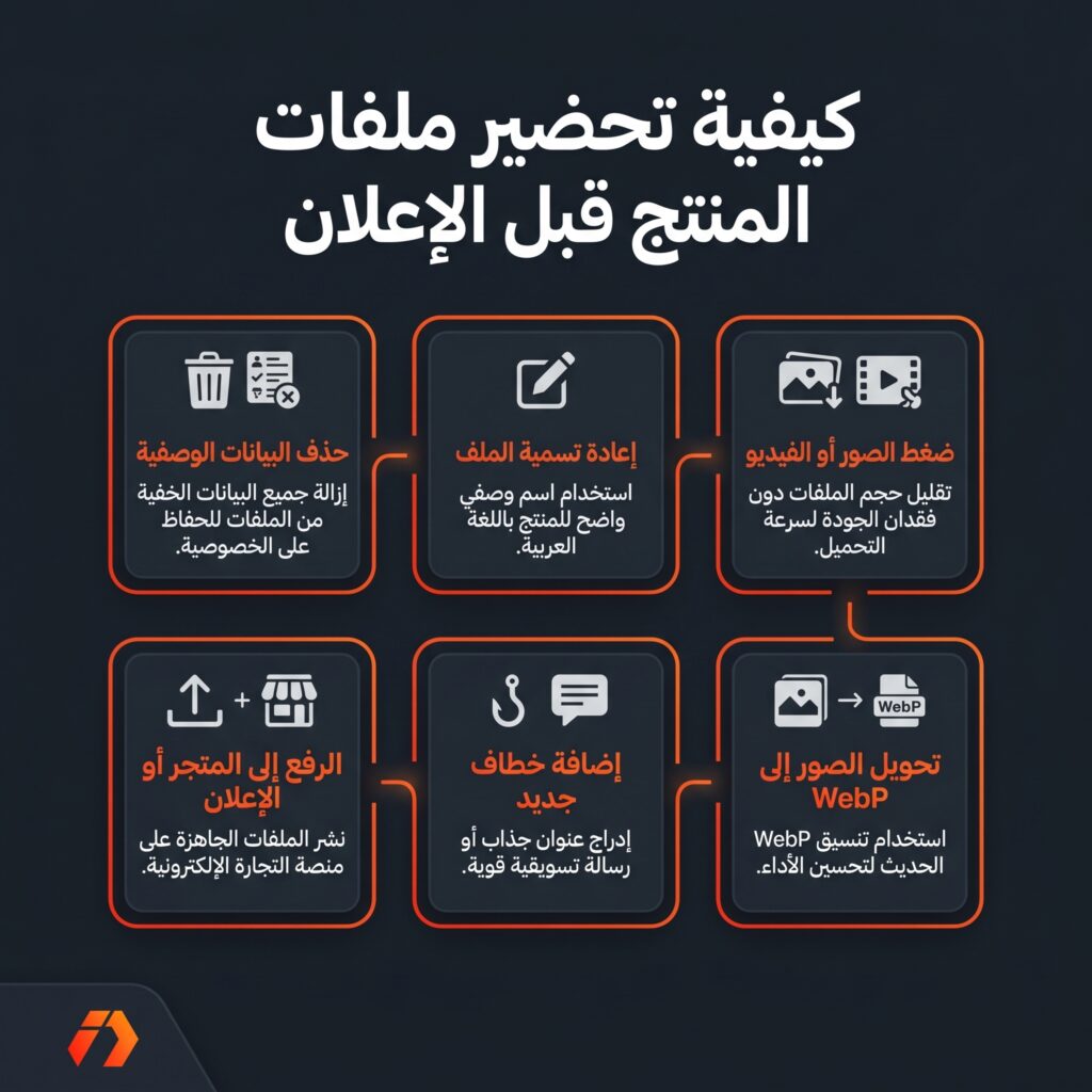 حذف الميتاداتا من صور وفيديوهات المنتجات قبل استعمالها في الإعلانات والمتاجر الإلكترونية