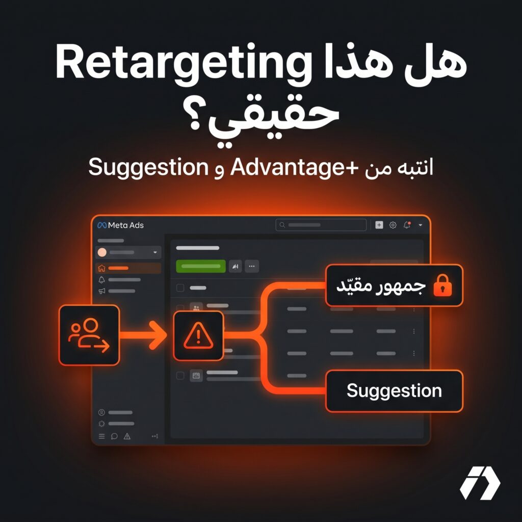 شرح مشكلة الريتارجيتينغ في فيسبوك بسبب Advantage+ وSuggestion داخل Meta Ads