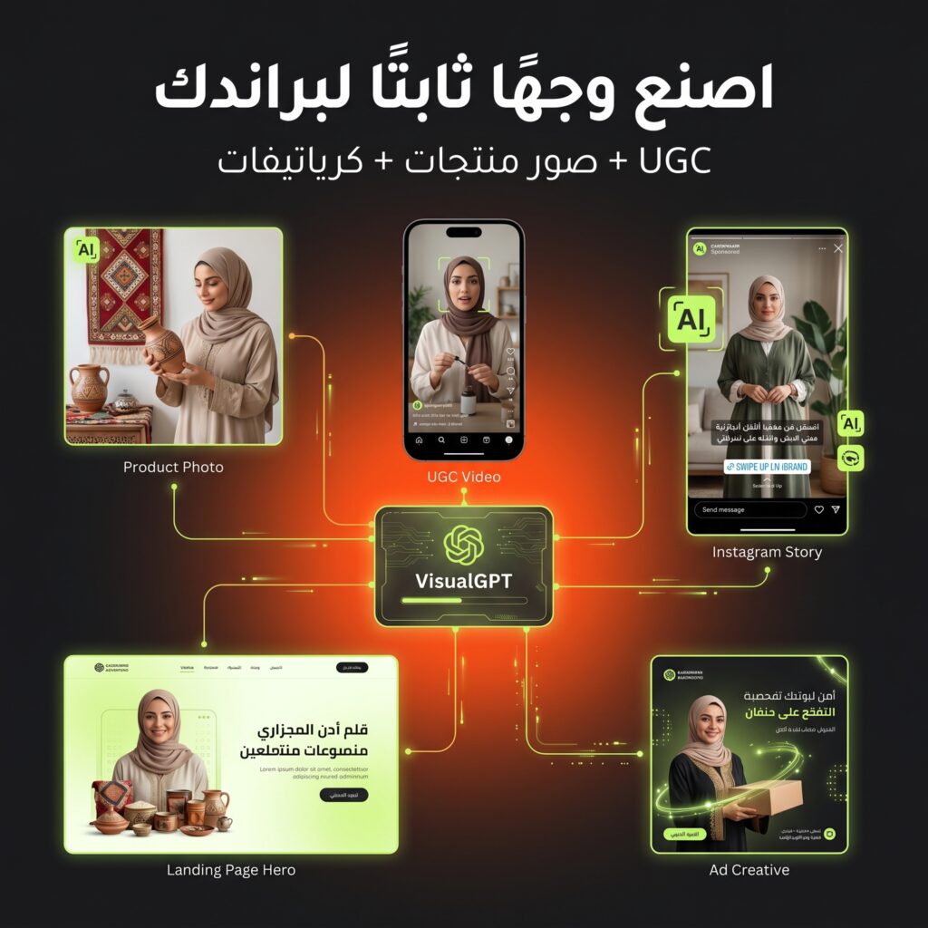 VisualGPT كمنصة واحدة لكل محتوى التجارة الإلكترونية.