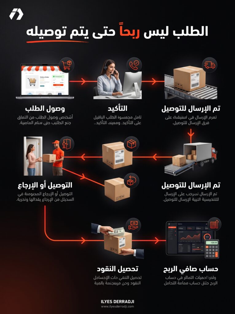 حساب أرباح التجارة الإلكترونية الحقيقية وكشف ROAS الوهمي