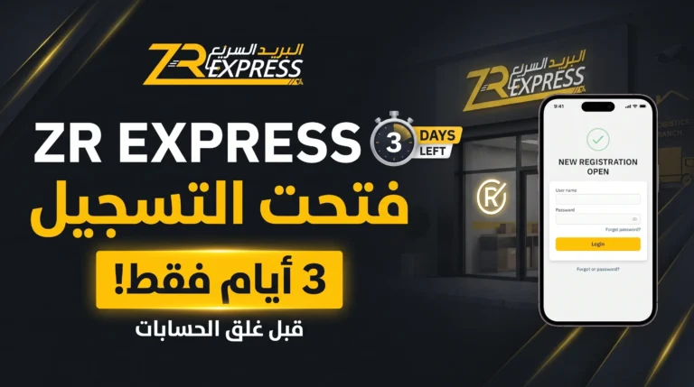 ZR Express تستجيب : فتح الحسابات الجديدة لمدة 3 أيام فقط… توجّه إلى أقرب فرع قبل إغلاق التسجيل